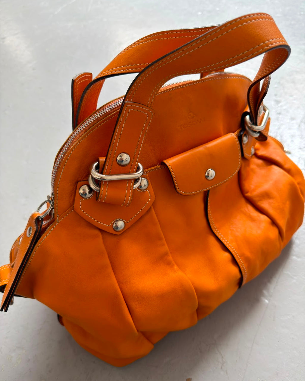 Orange puff bag