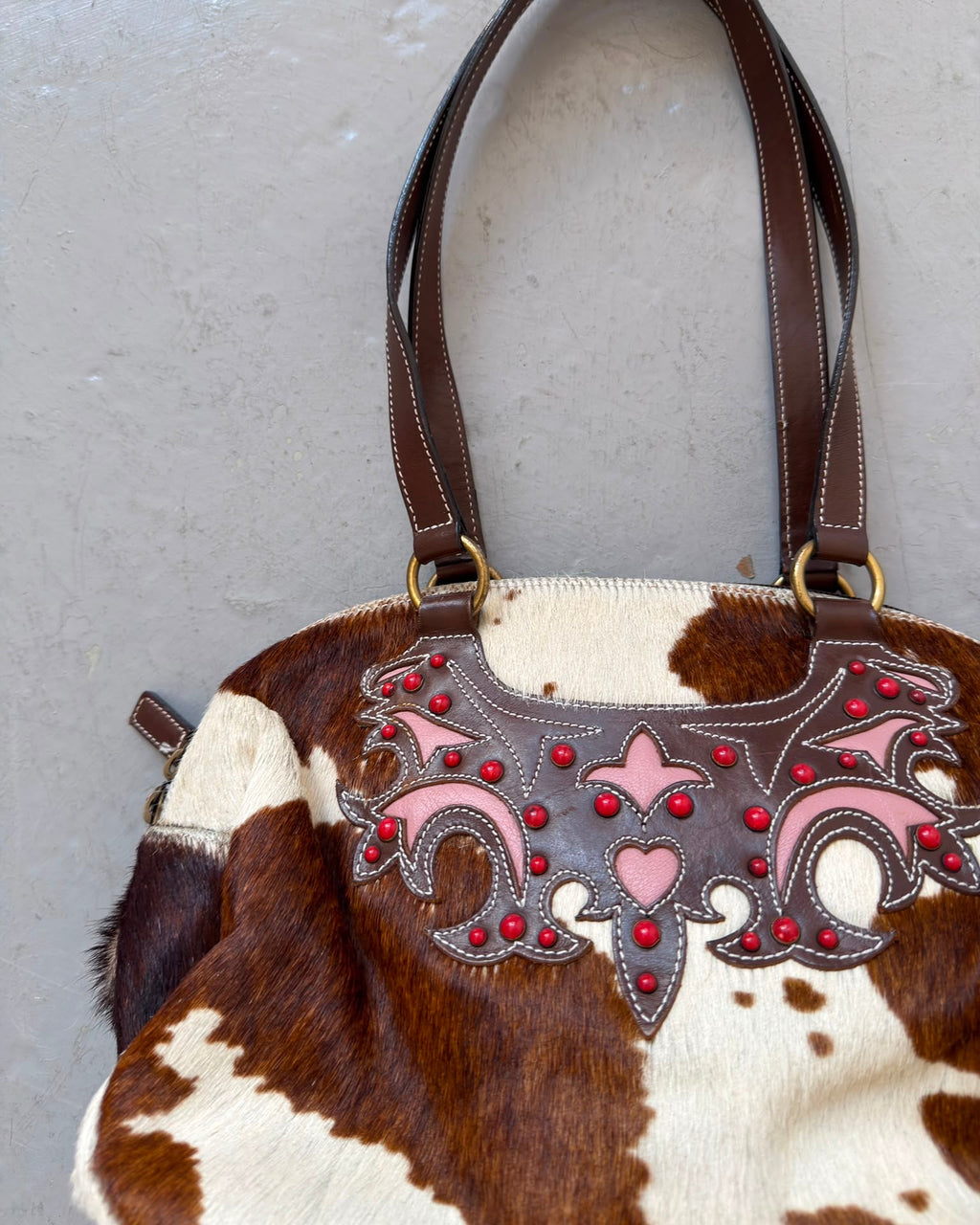 Cowhide western bag