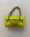 Green croc soft bag