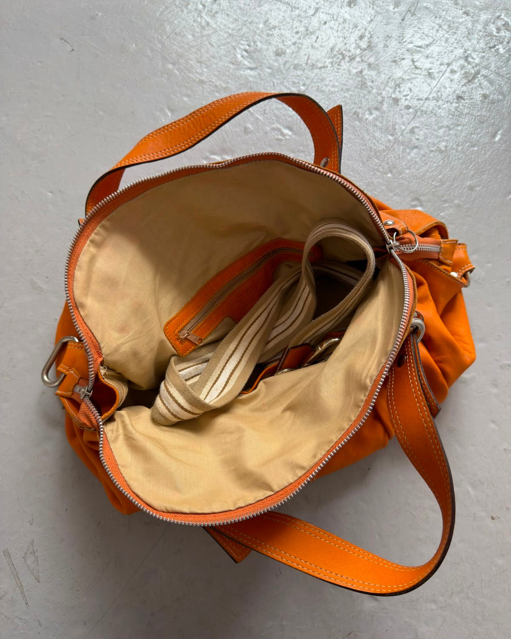 Orange puff bag