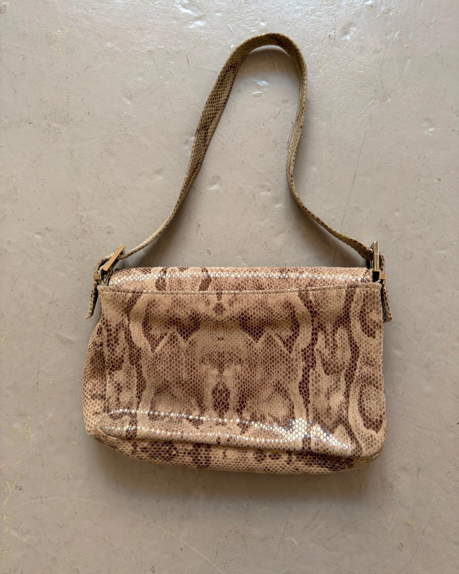 Snakeskin grey bag