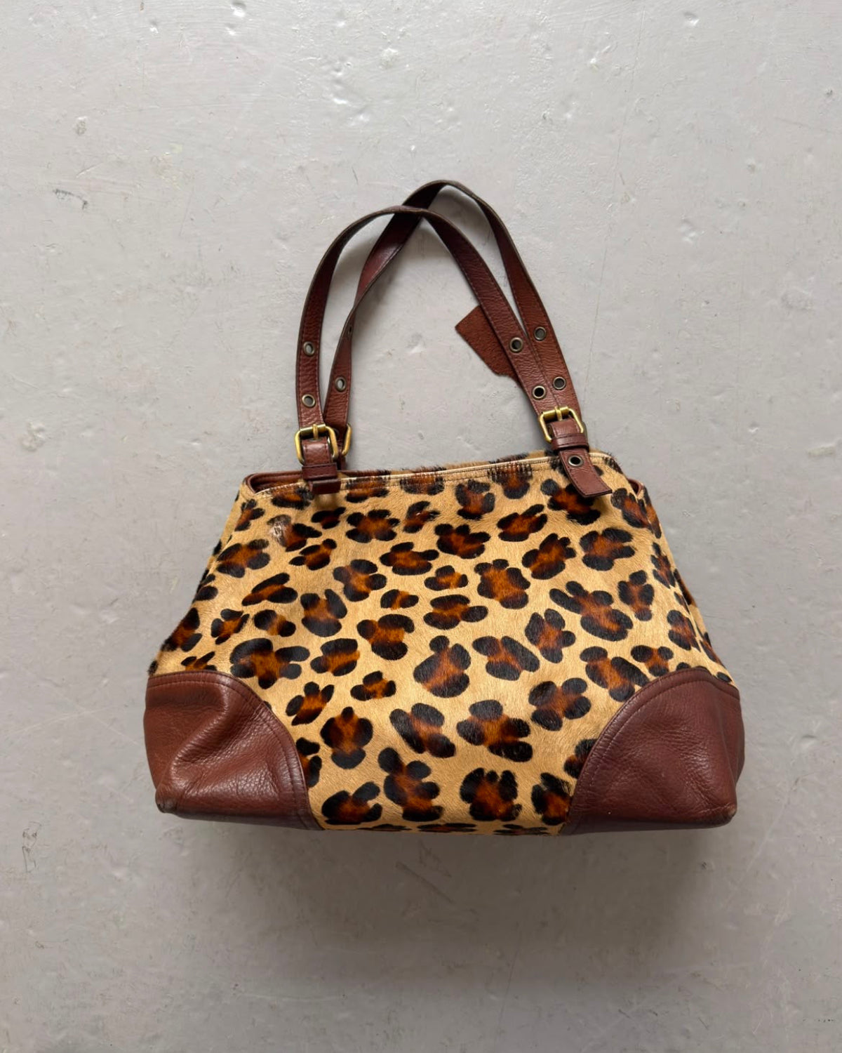 Leopard cowhide bag