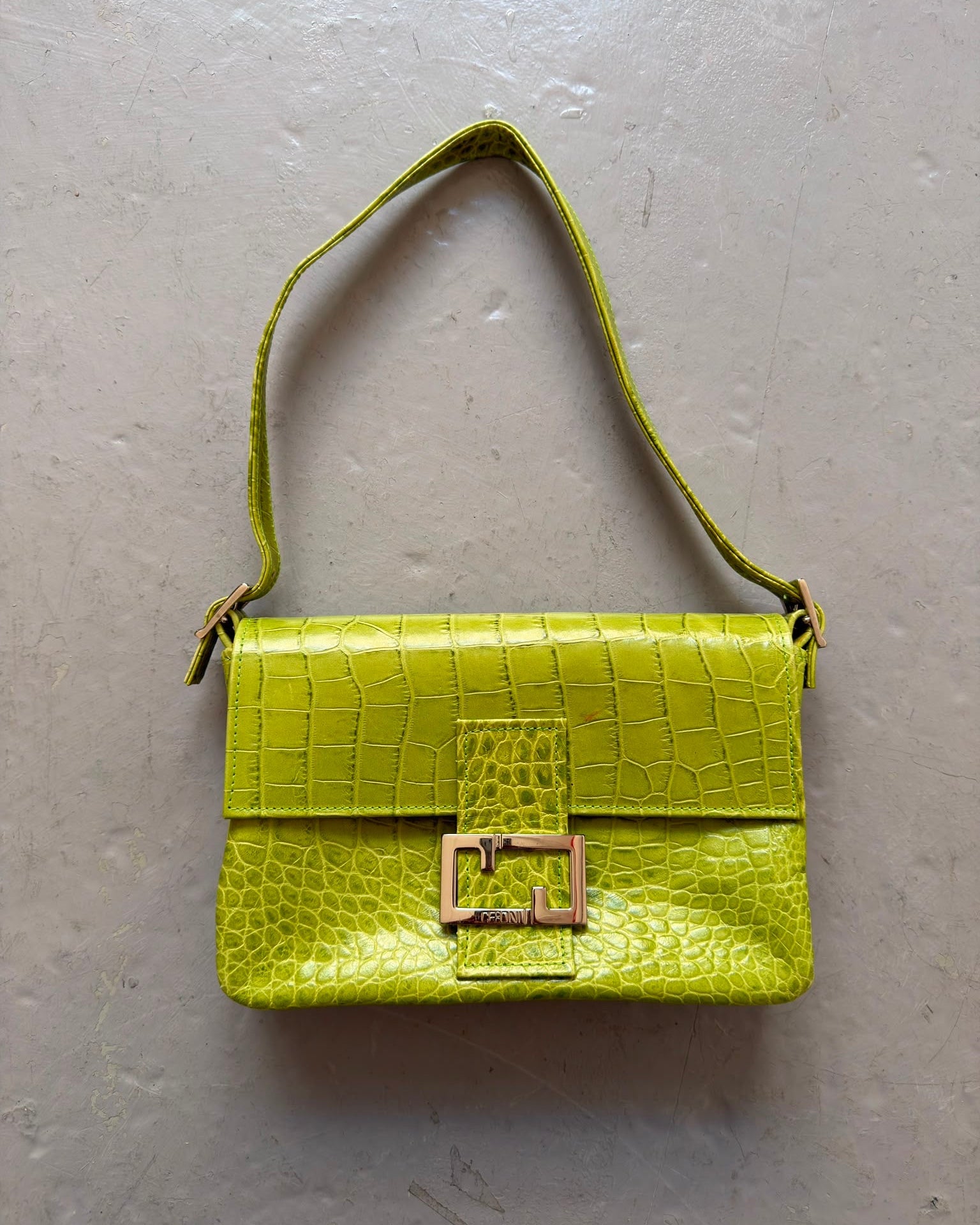 Green croc bag