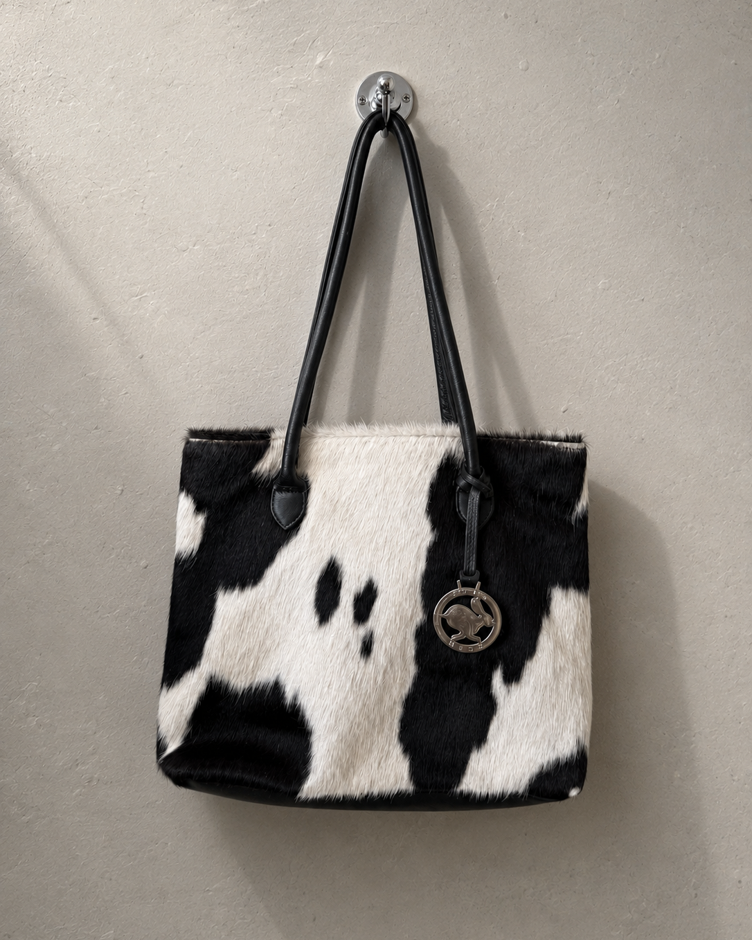 Cowhide shoulder bag