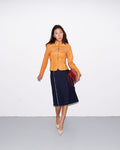 Orange leather jacket