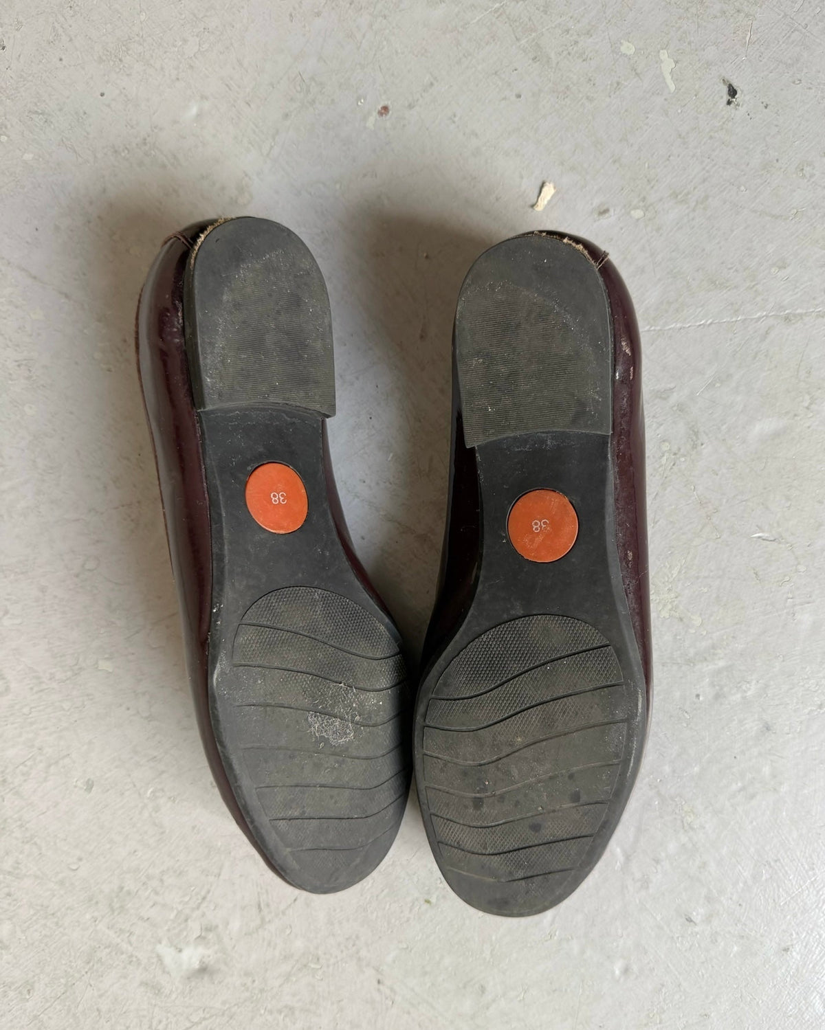 Wine red pony hair loafers