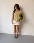 Beige suede jacket
