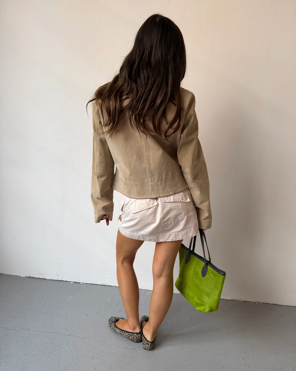 Beige suede jacket