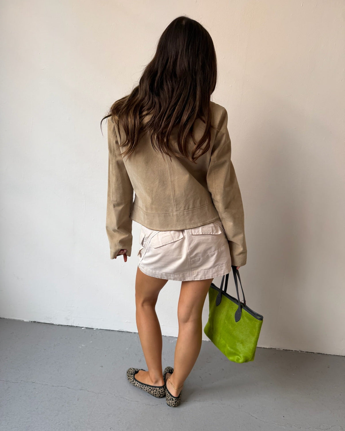 Beige suede jacket