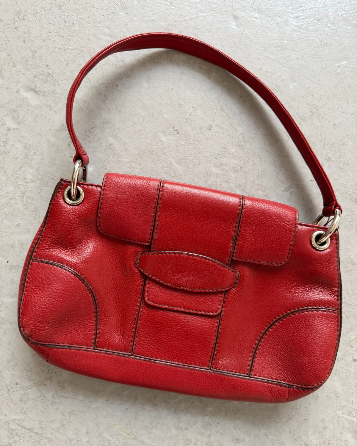 Red and black contrast bag
