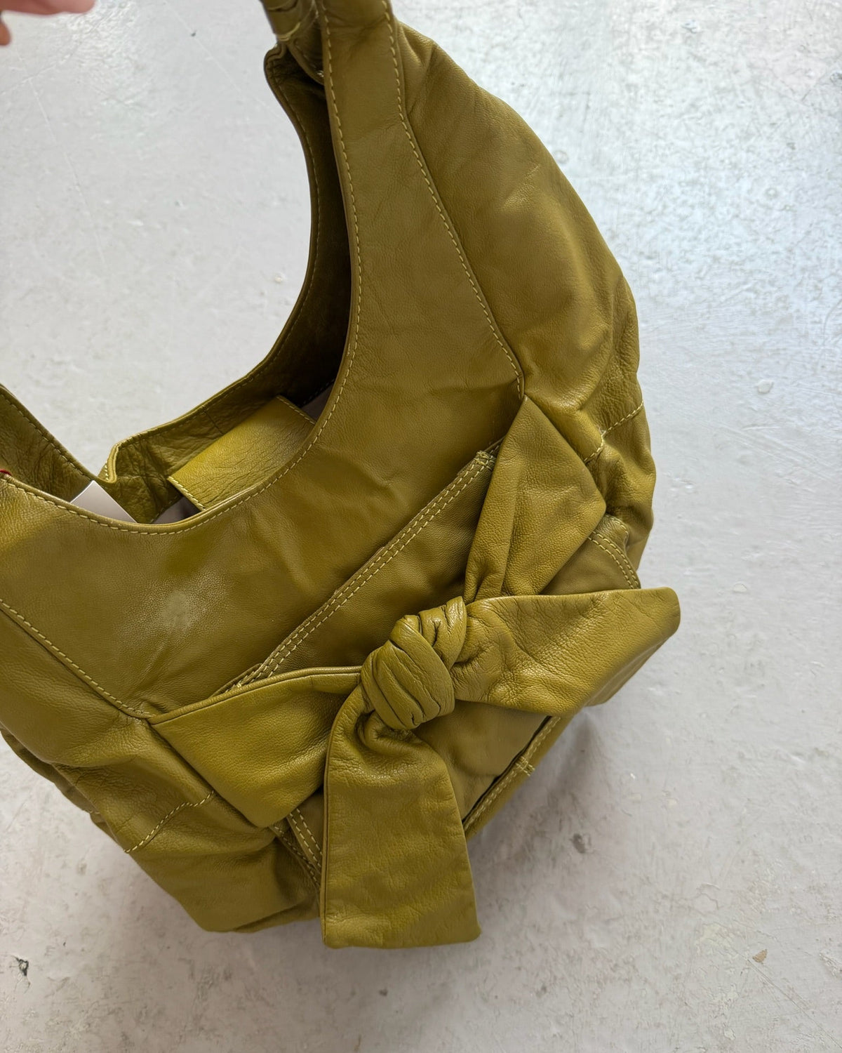 Green bow bag
