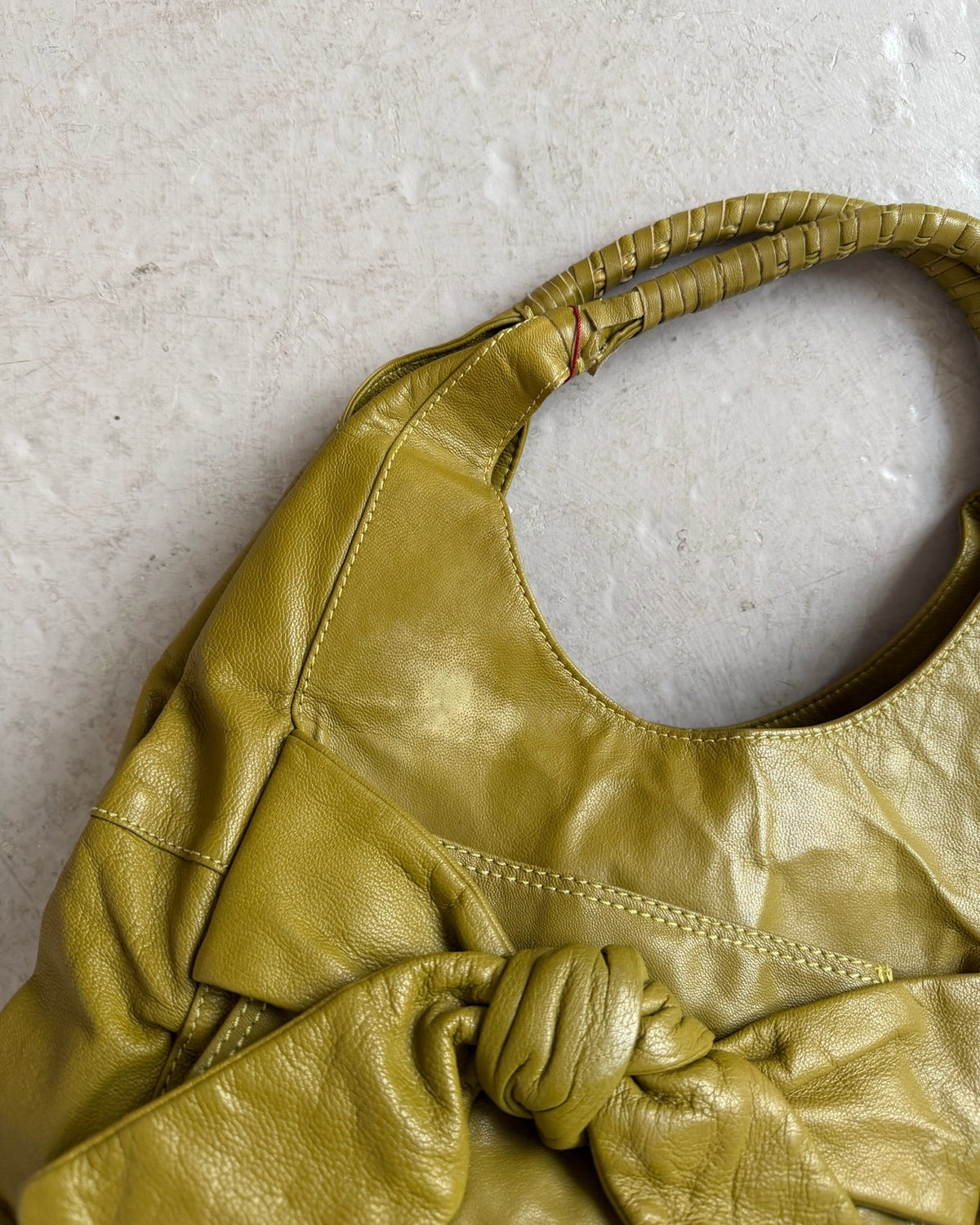 Green bow bag
