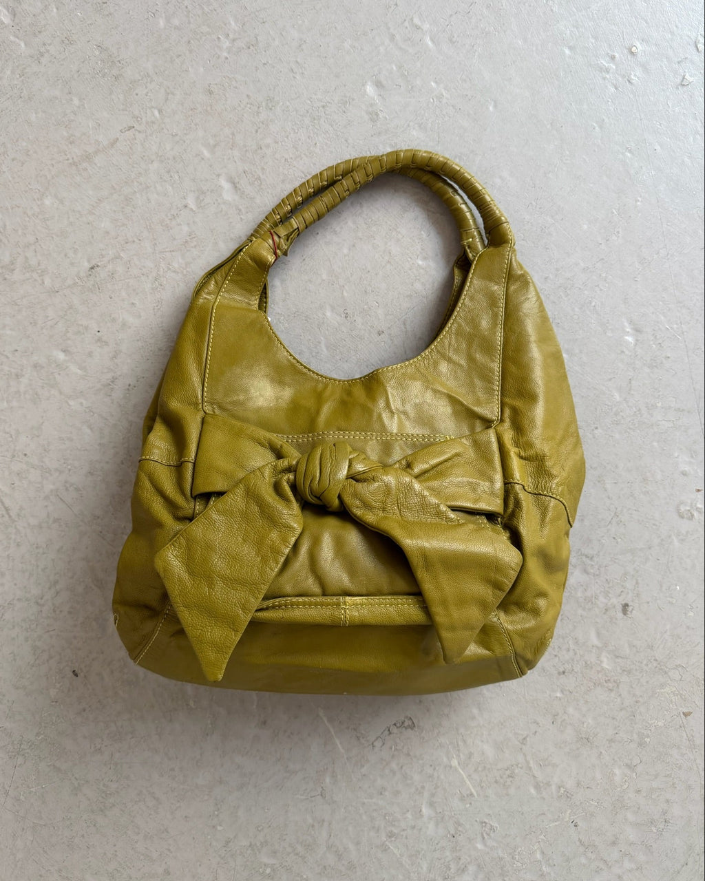 Green bow bag