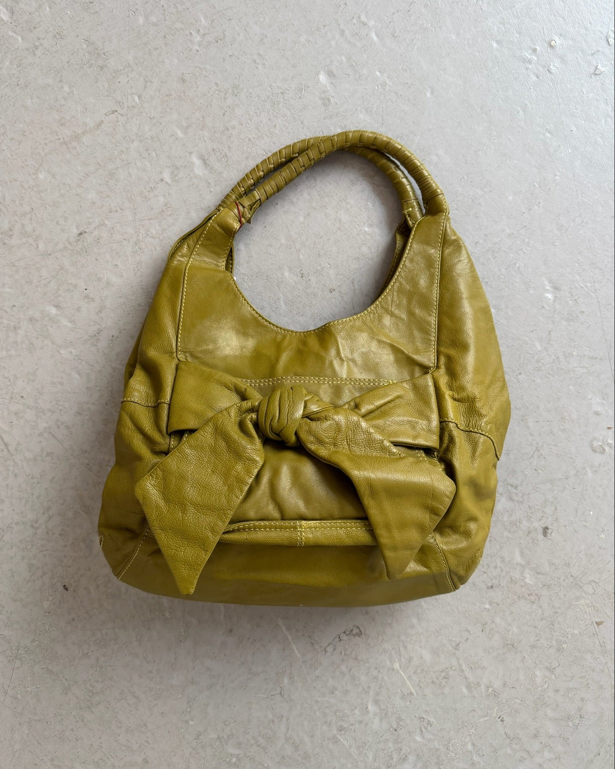 Green bow bag