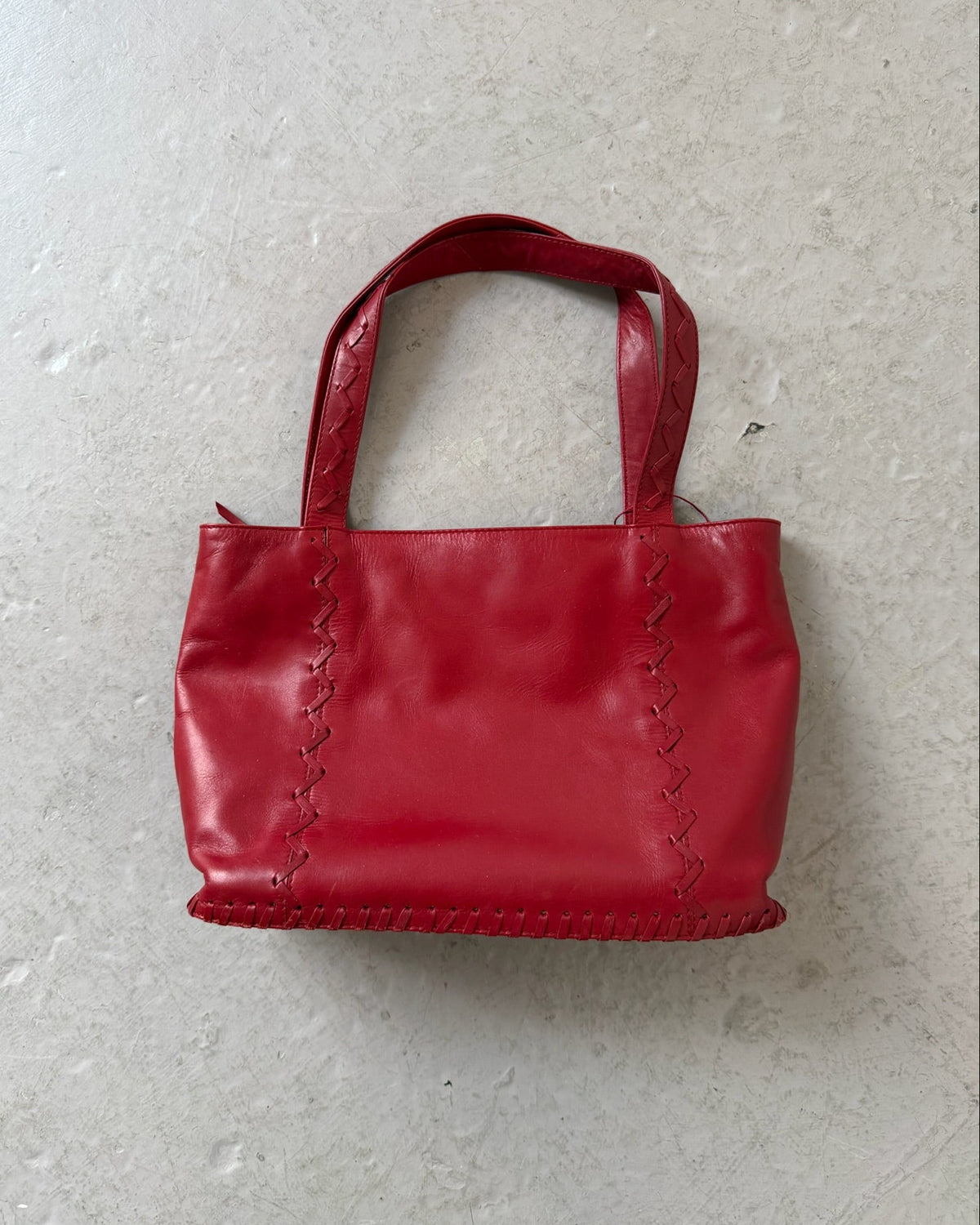 Red leather bag