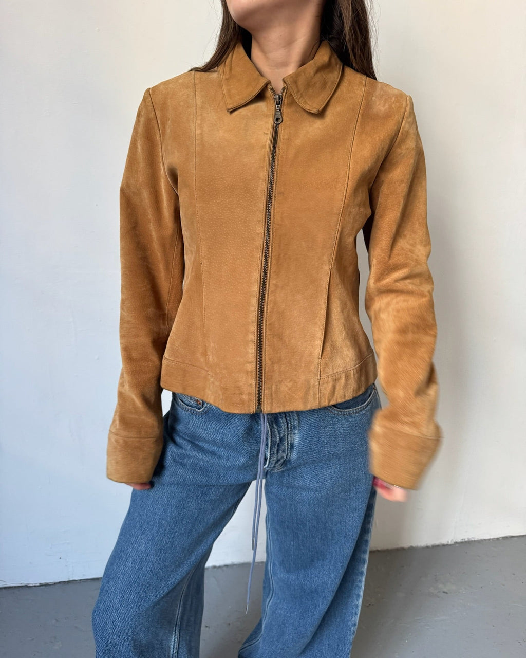 Tan brown suede jacket