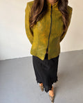 Yellow snakeskin jacket