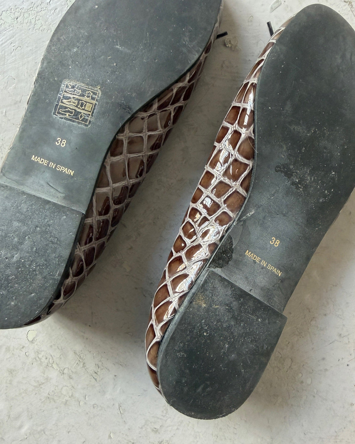 Grey French Sole ballet flats