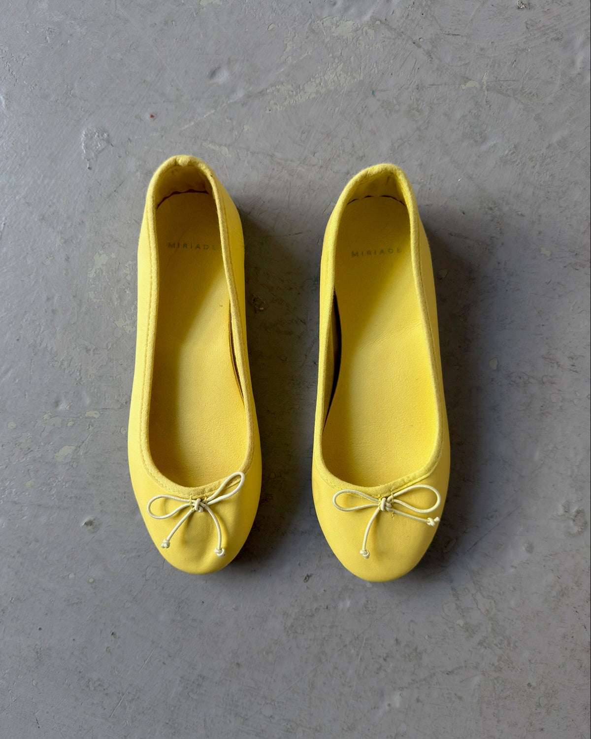 Yellow ballet flats