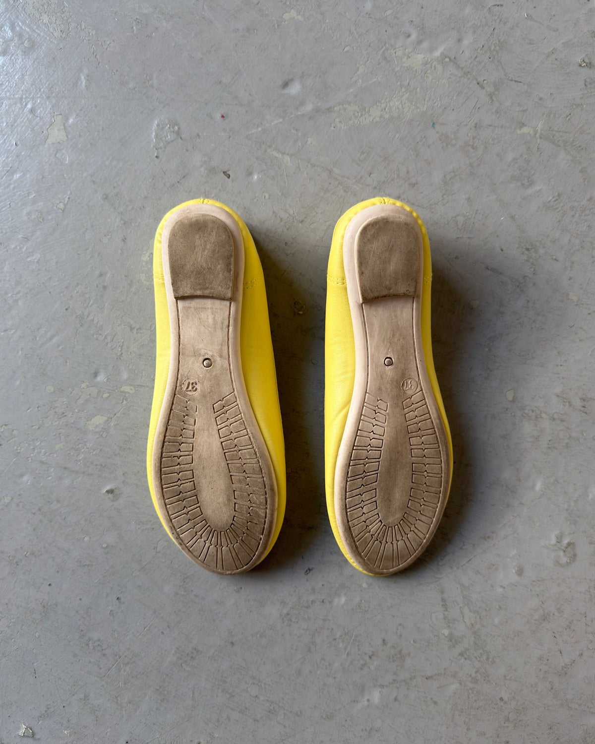 Yellow ballet flats