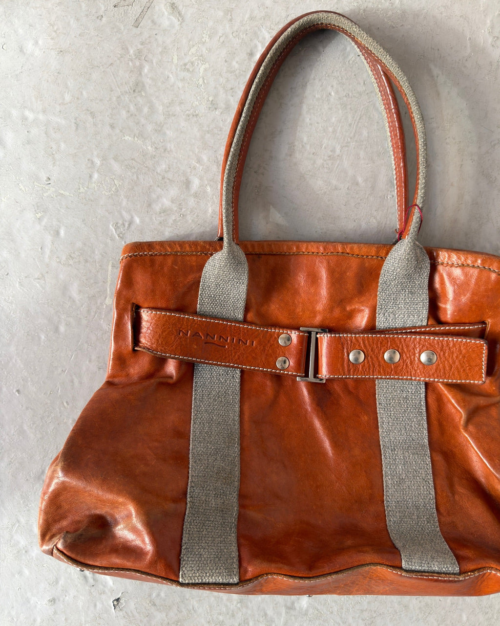 Brown buckle bag