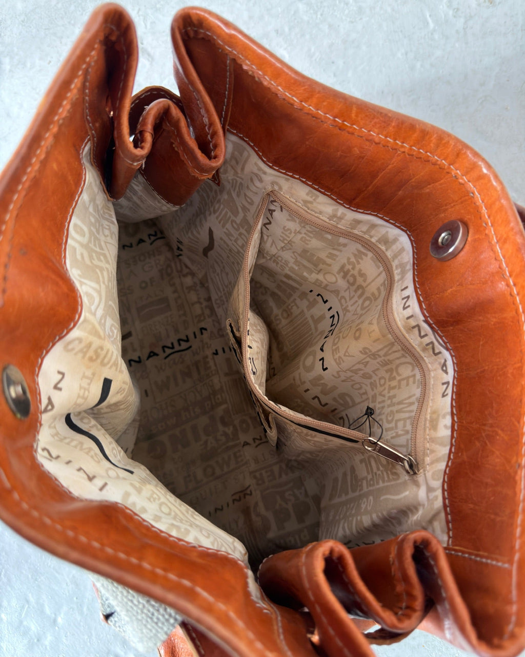 Brown buckle bag