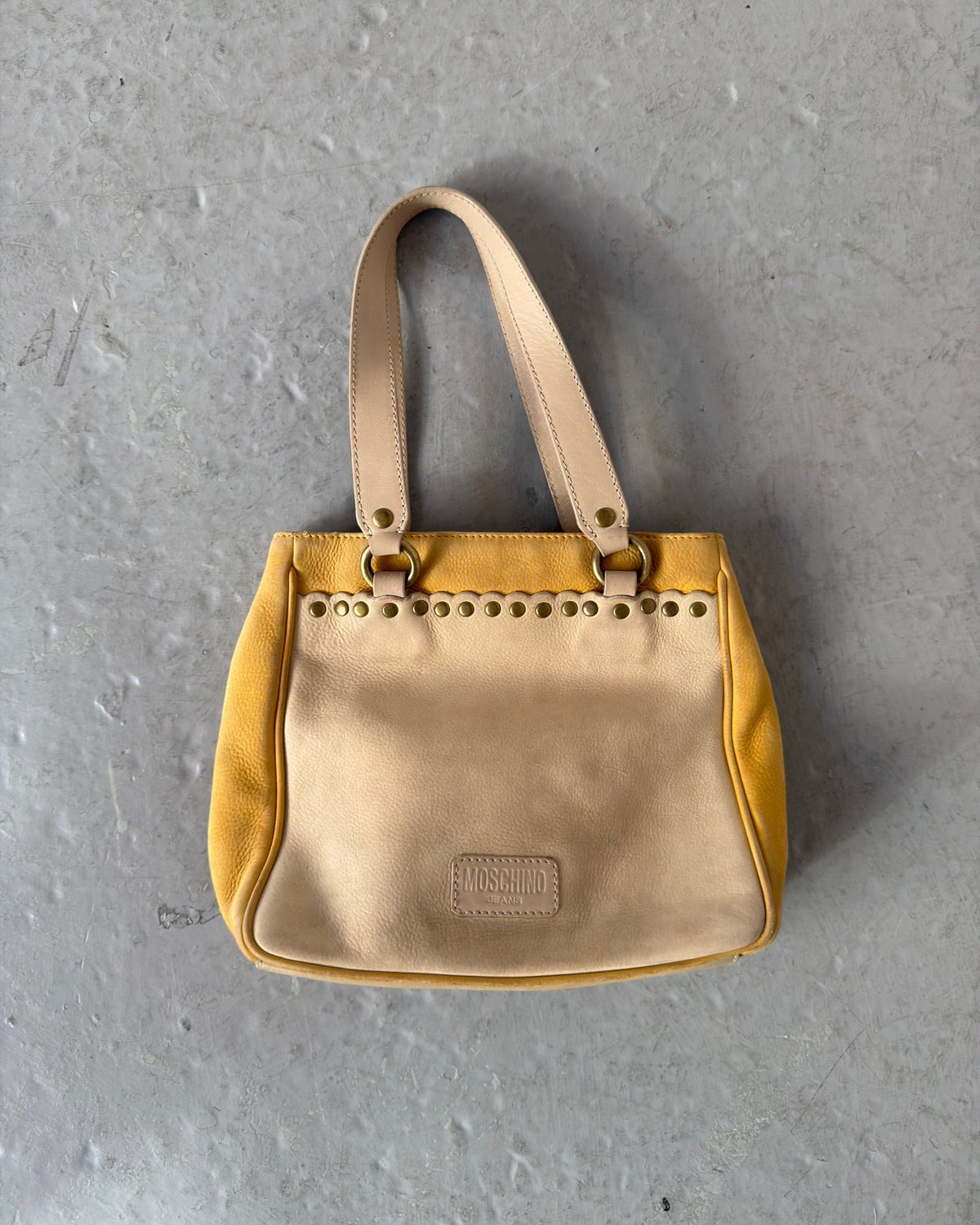 Moschino yellow stud bag