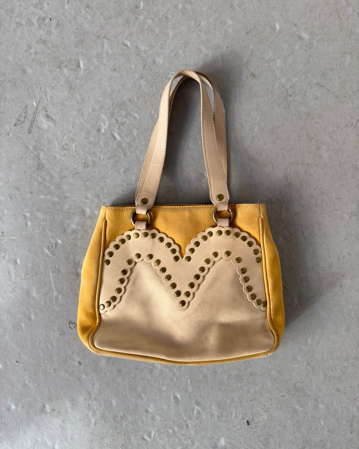 Moschino yellow stud bag