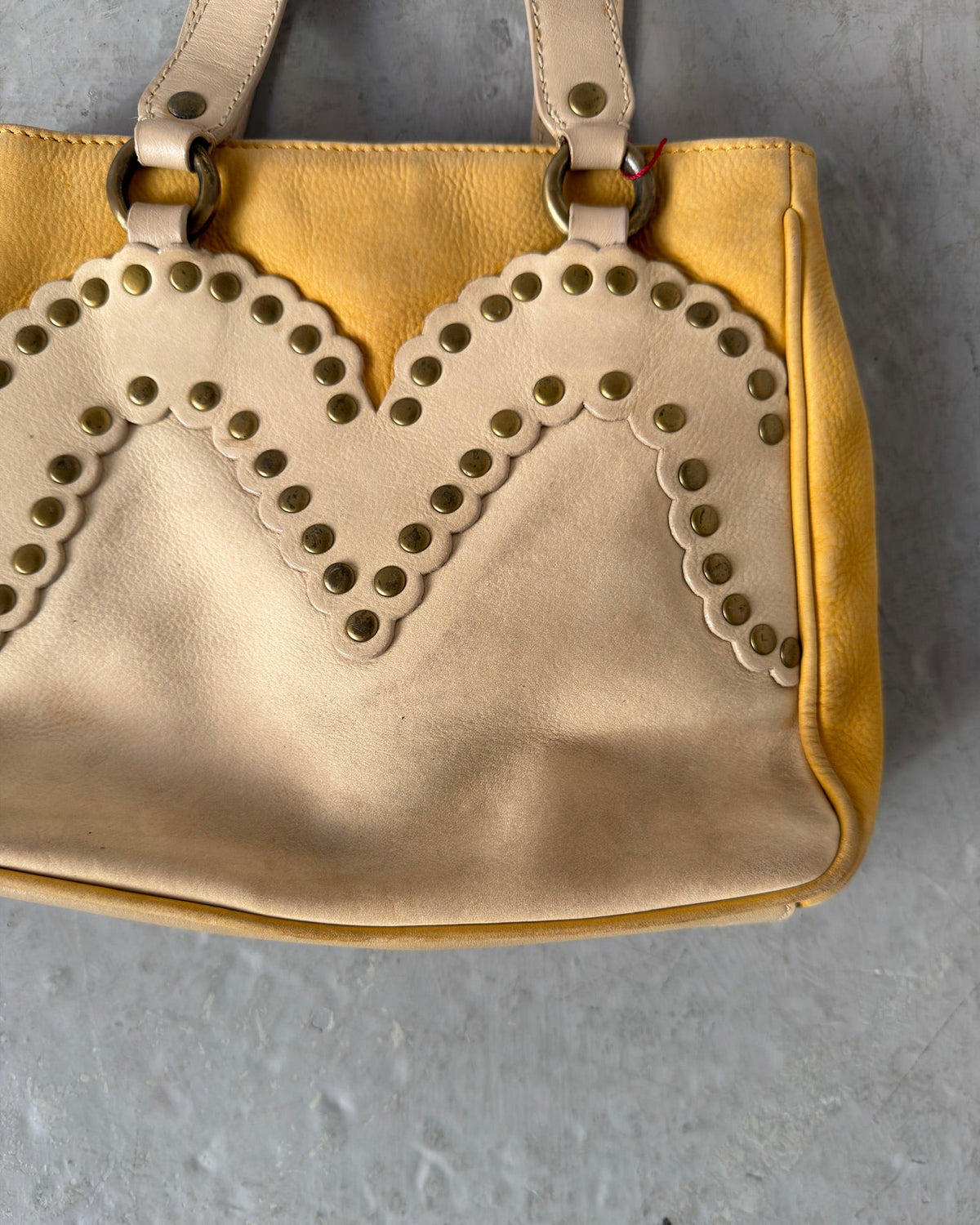 Moschino yellow stud bag