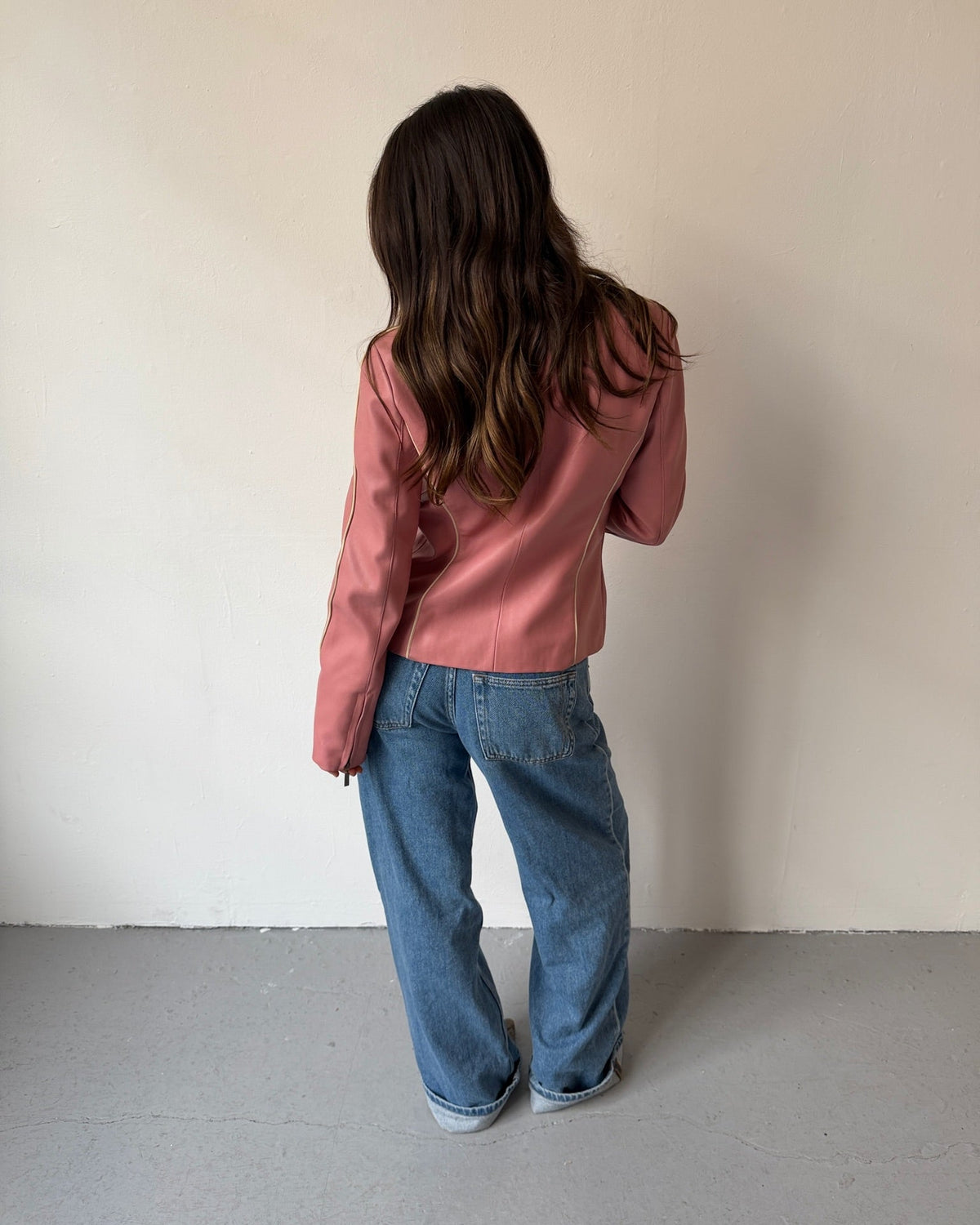 Pink moto 87 jacket