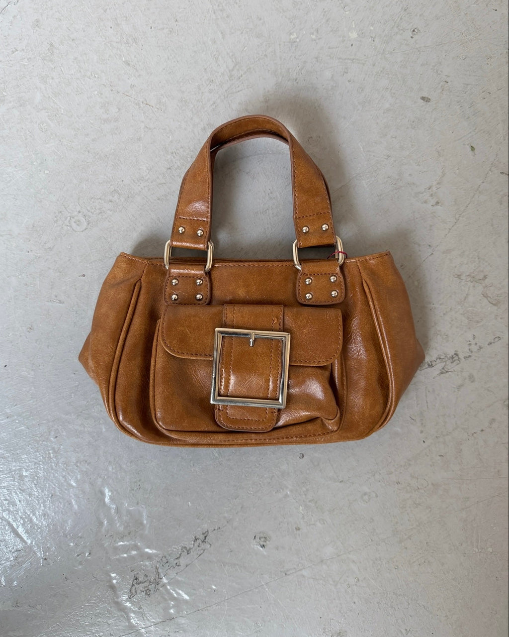 Brown mini stud bag