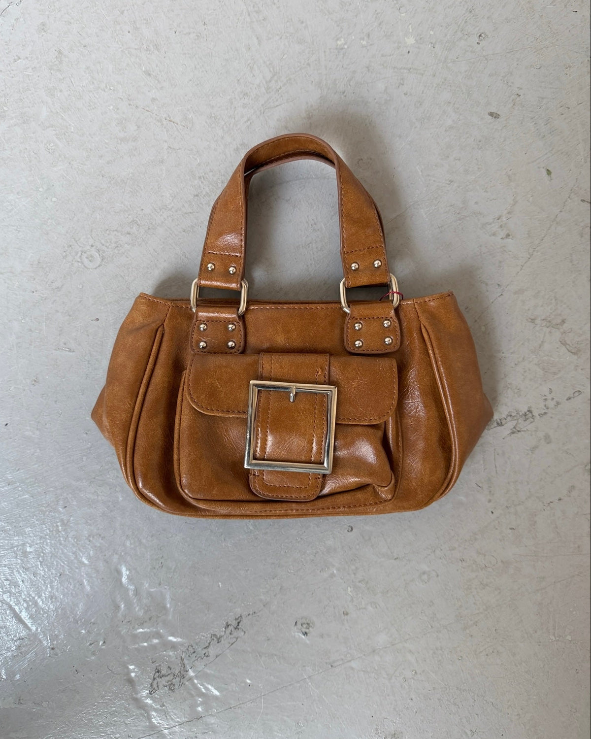 Brown mini stud bag
