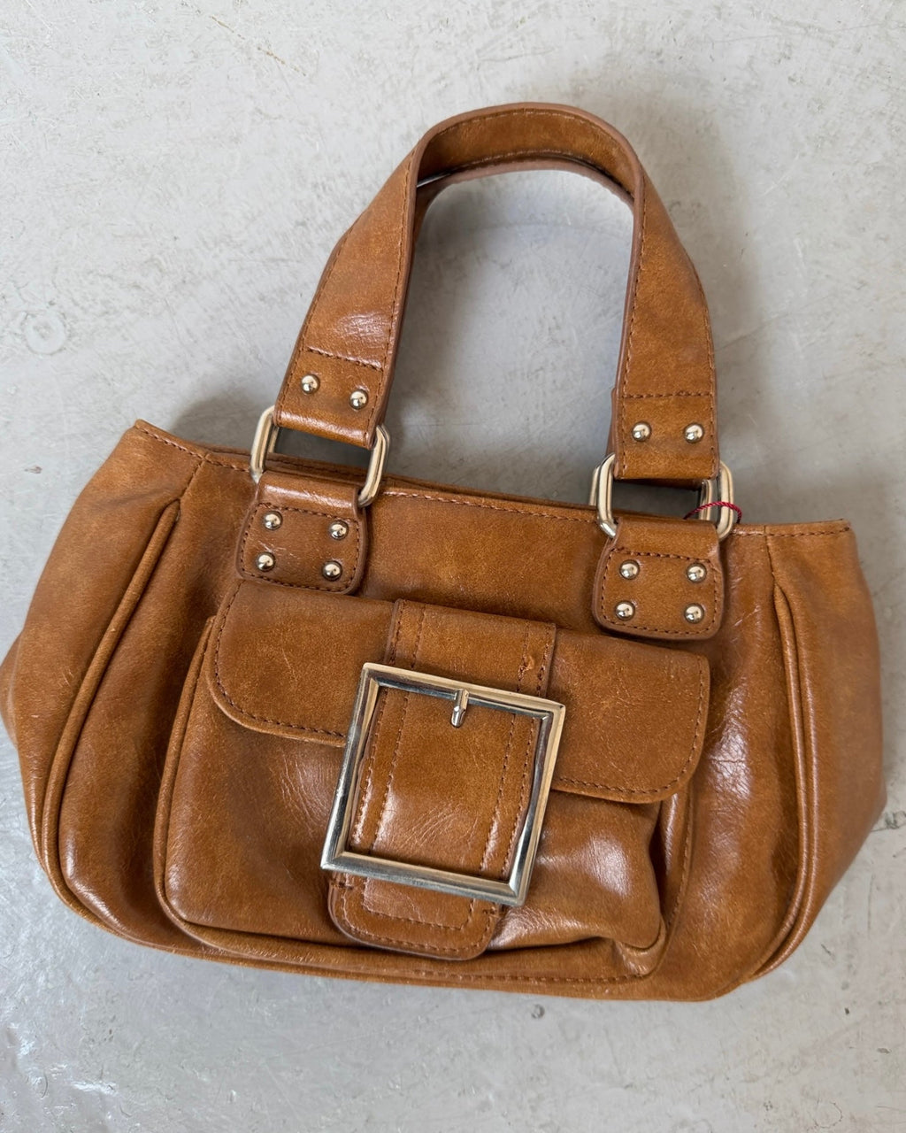 Brown mini stud bag