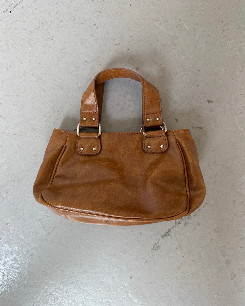 Brown mini stud bag