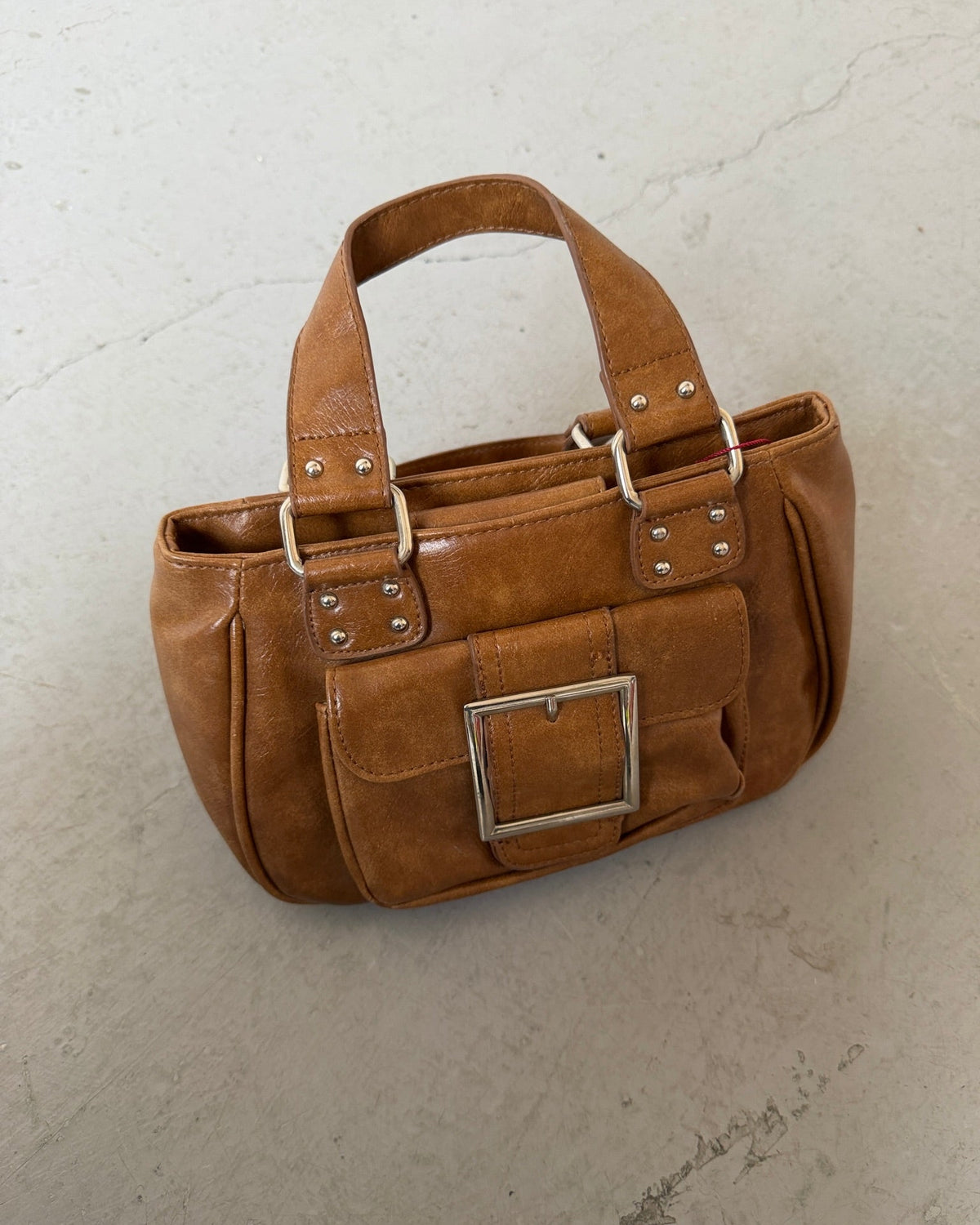 Brown mini stud bag
