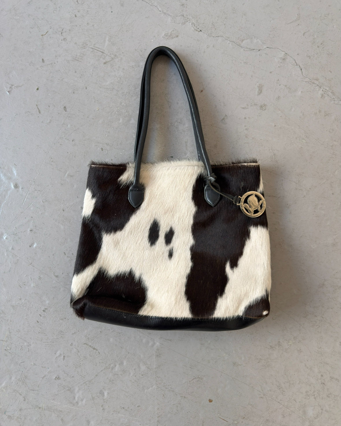 Cowhide shoulder bag