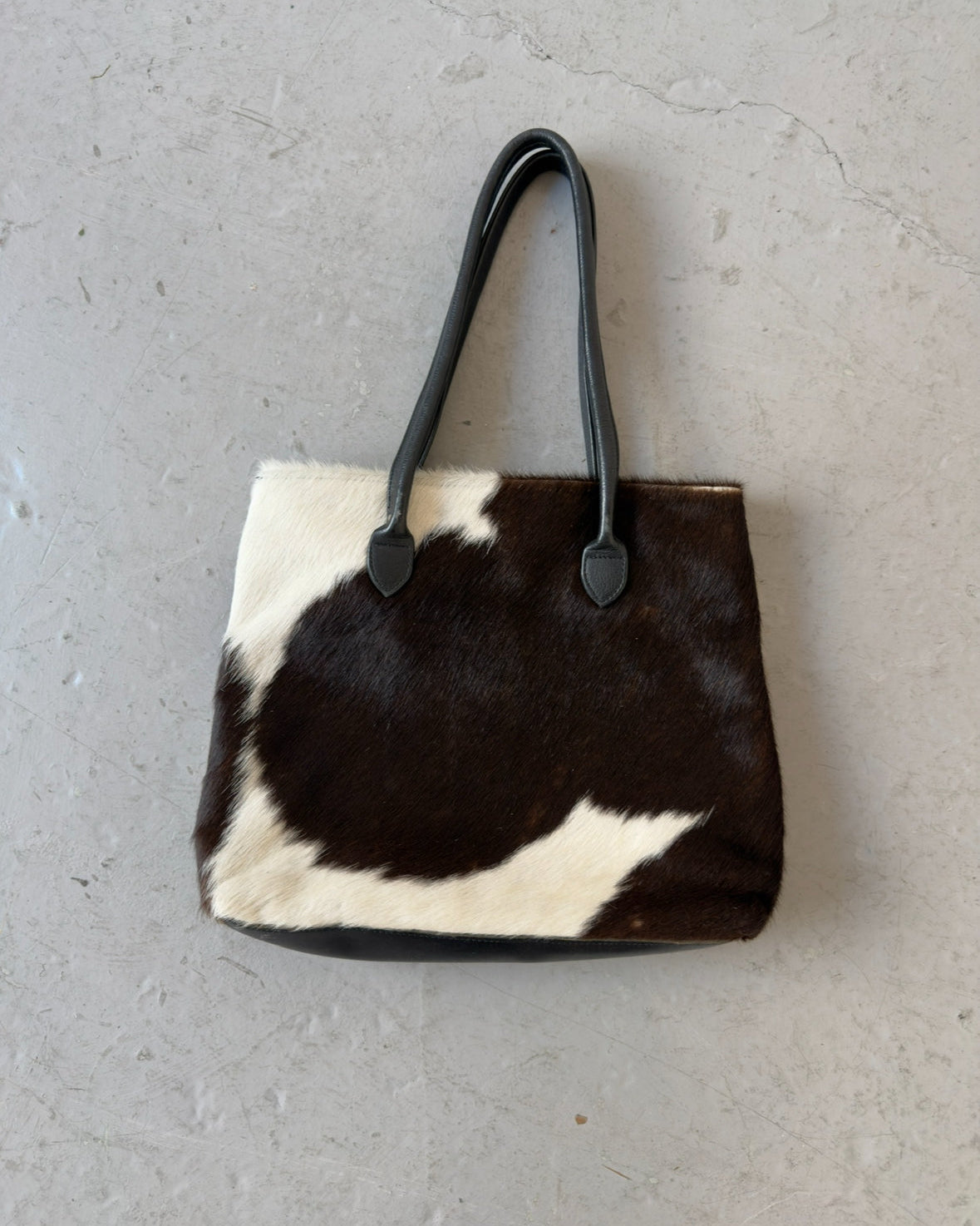 Cowhide shoulder bag