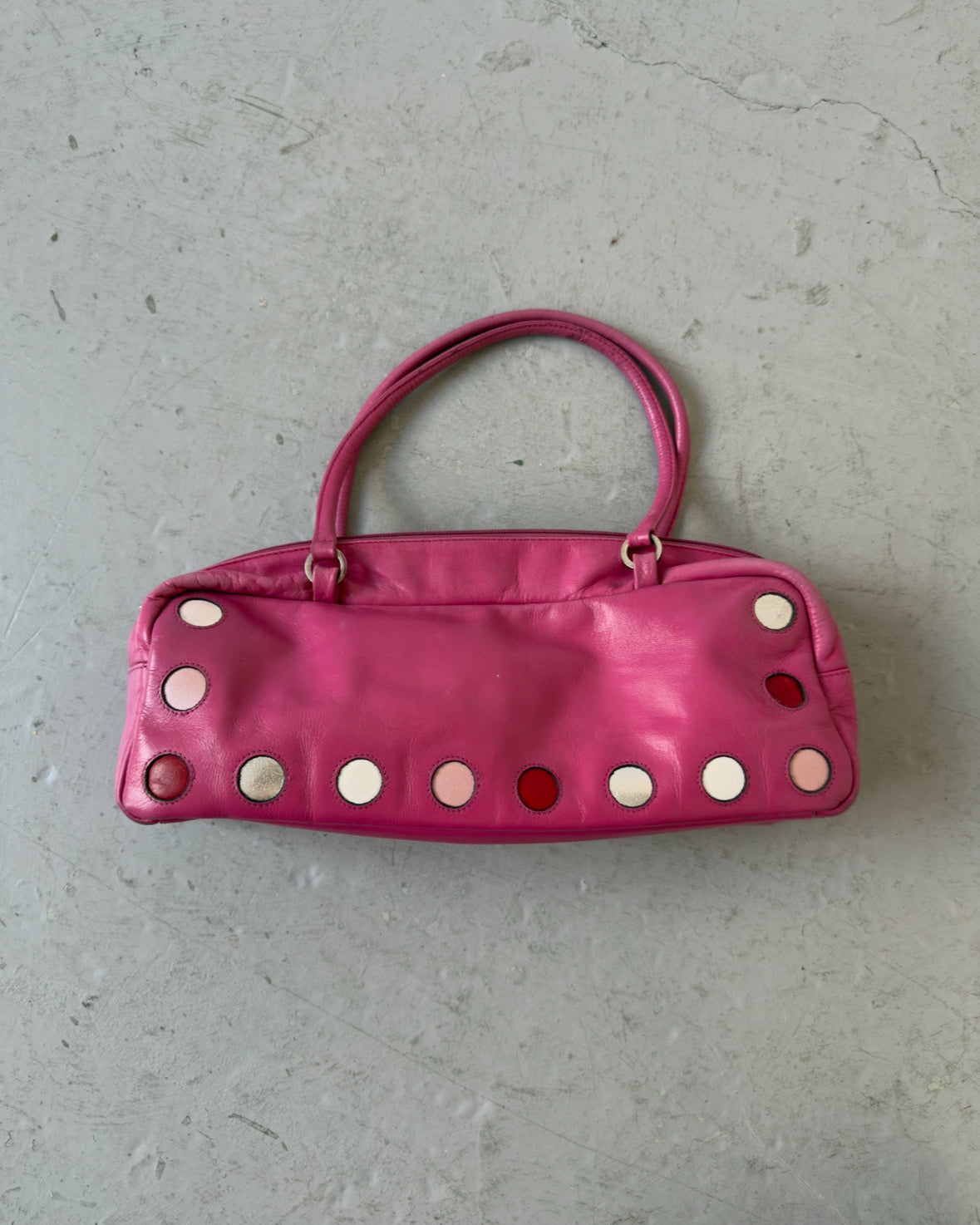 Pink polka dot bag