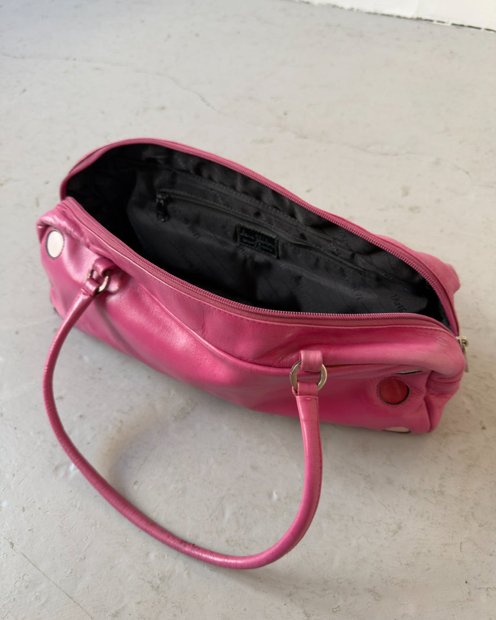 Pink polka dot bag