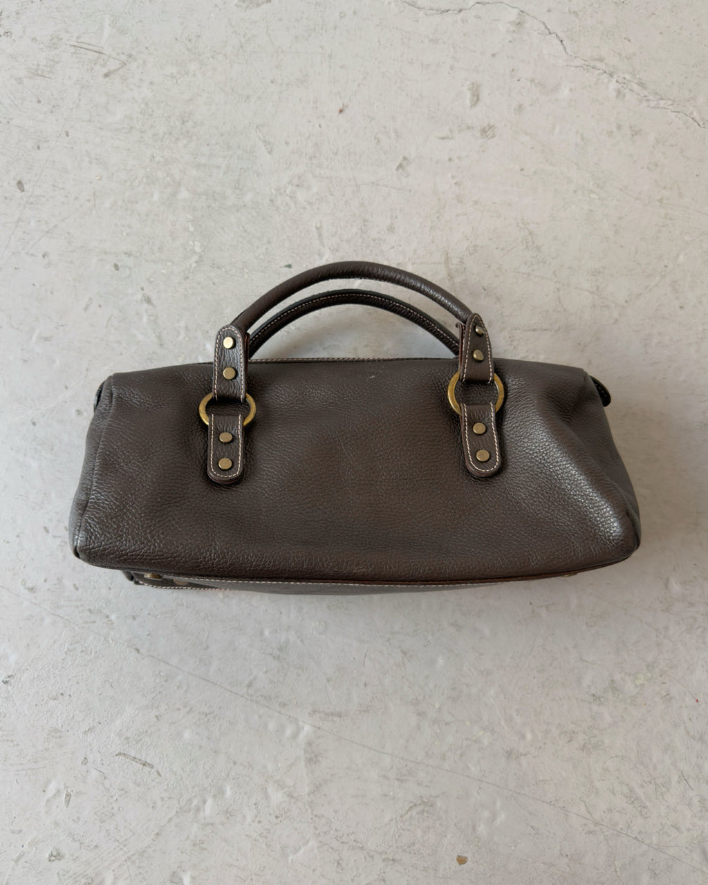 Pink cowhide and leather bag