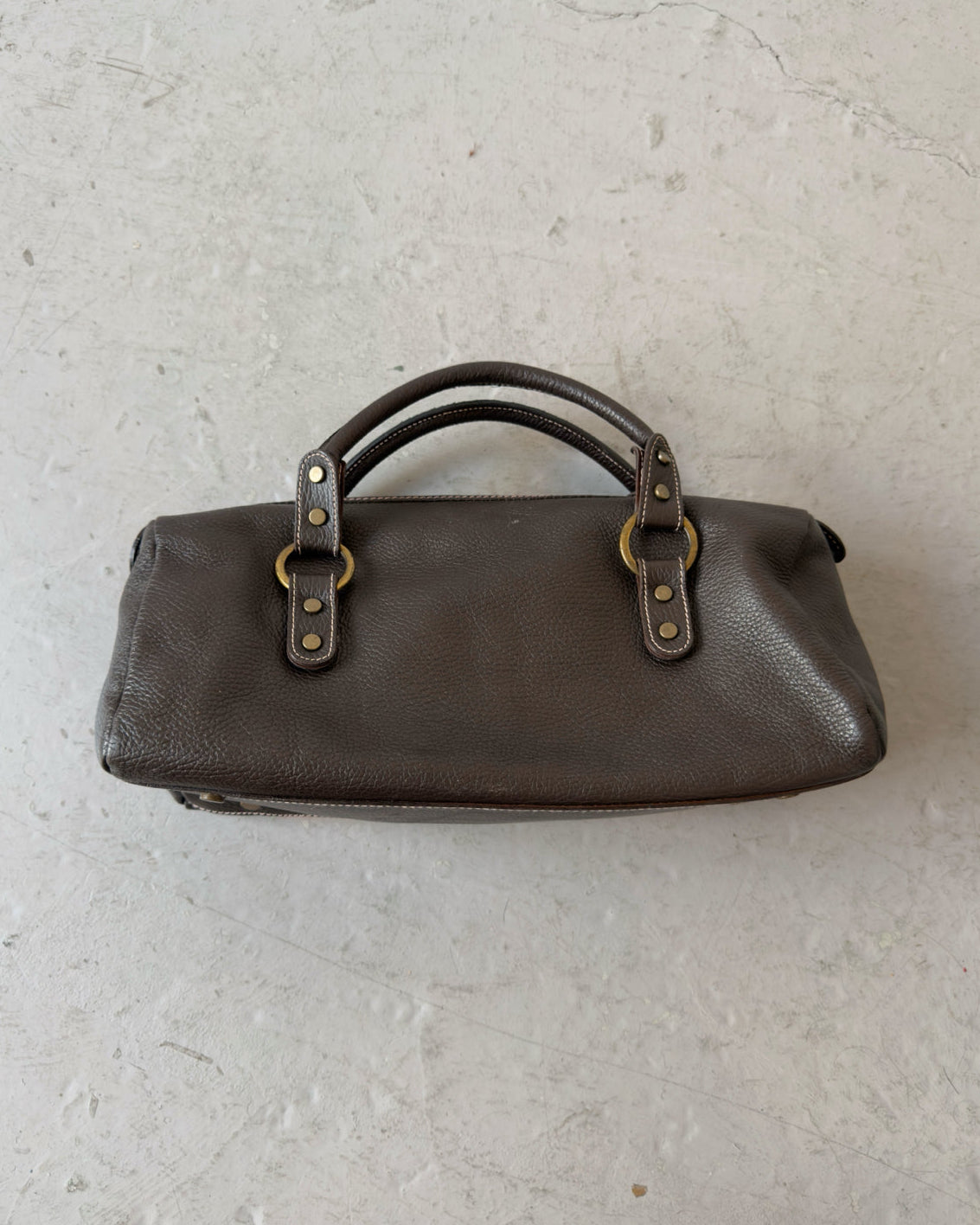 Pink cowhide and leather bag