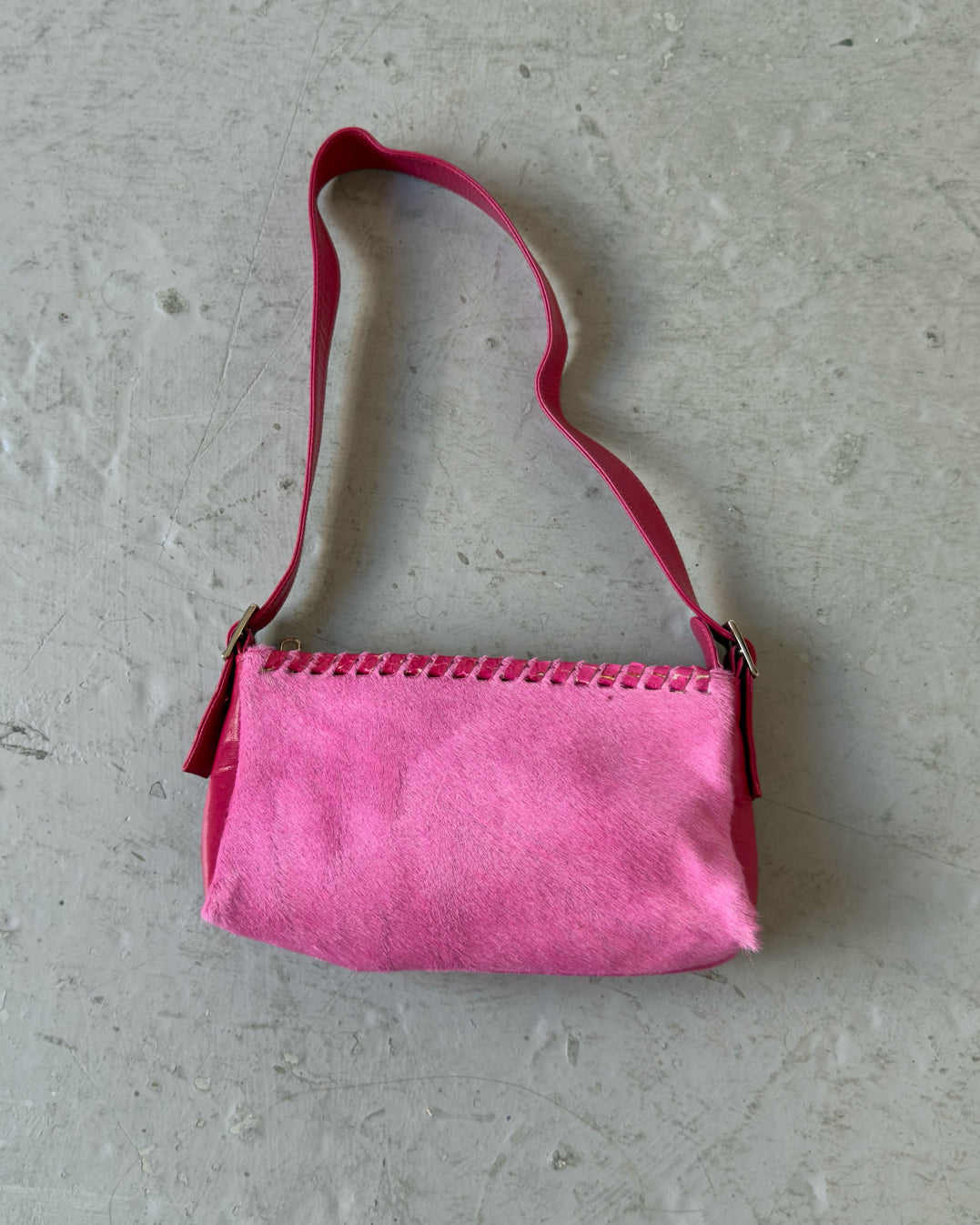 Pink pony hair bag