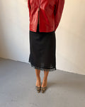 Black metallic tassel skirt