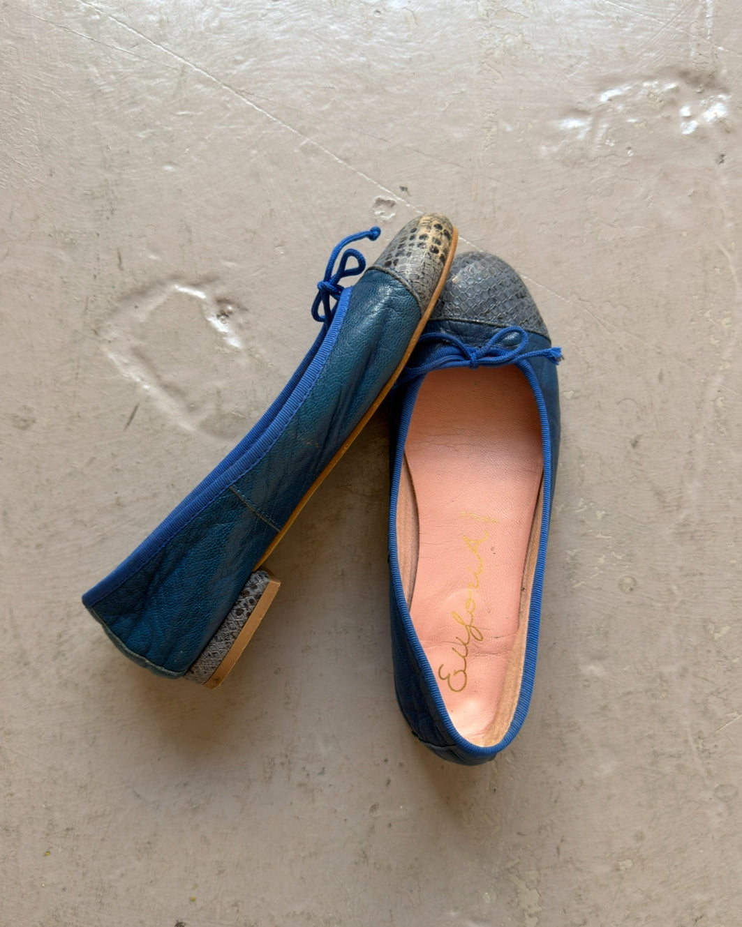 Royal blue ballet flats