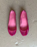 Pink jelly ballet flats