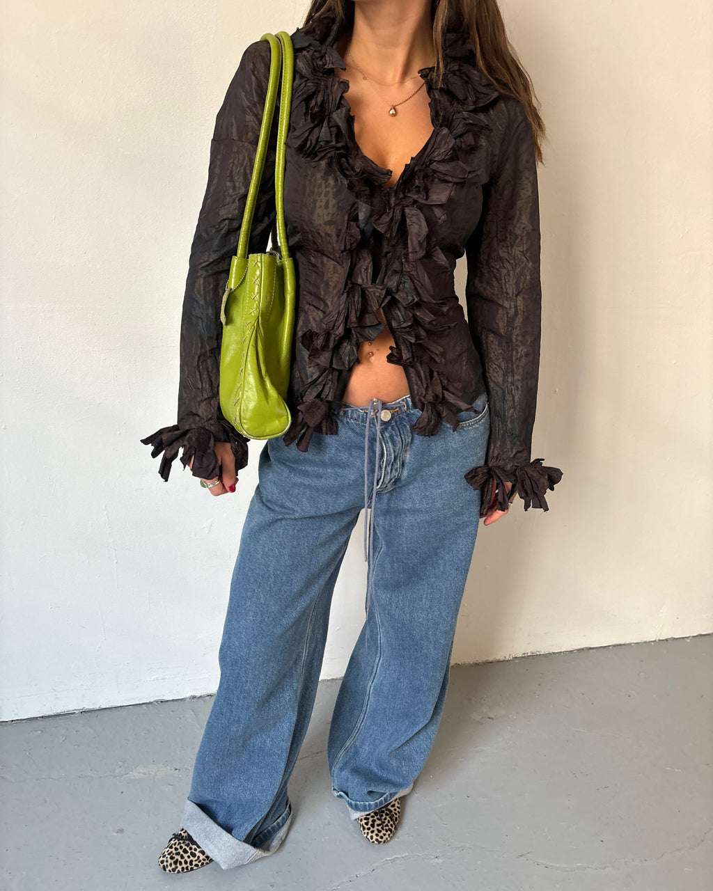 Metalic thrill zip shirt