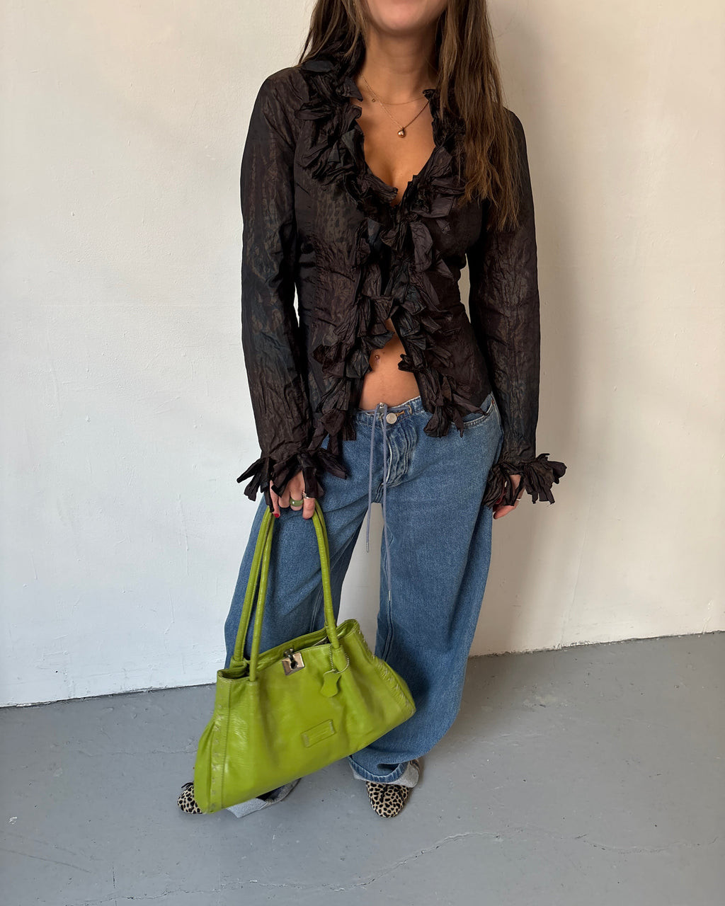 Metalic thrill zip shirt