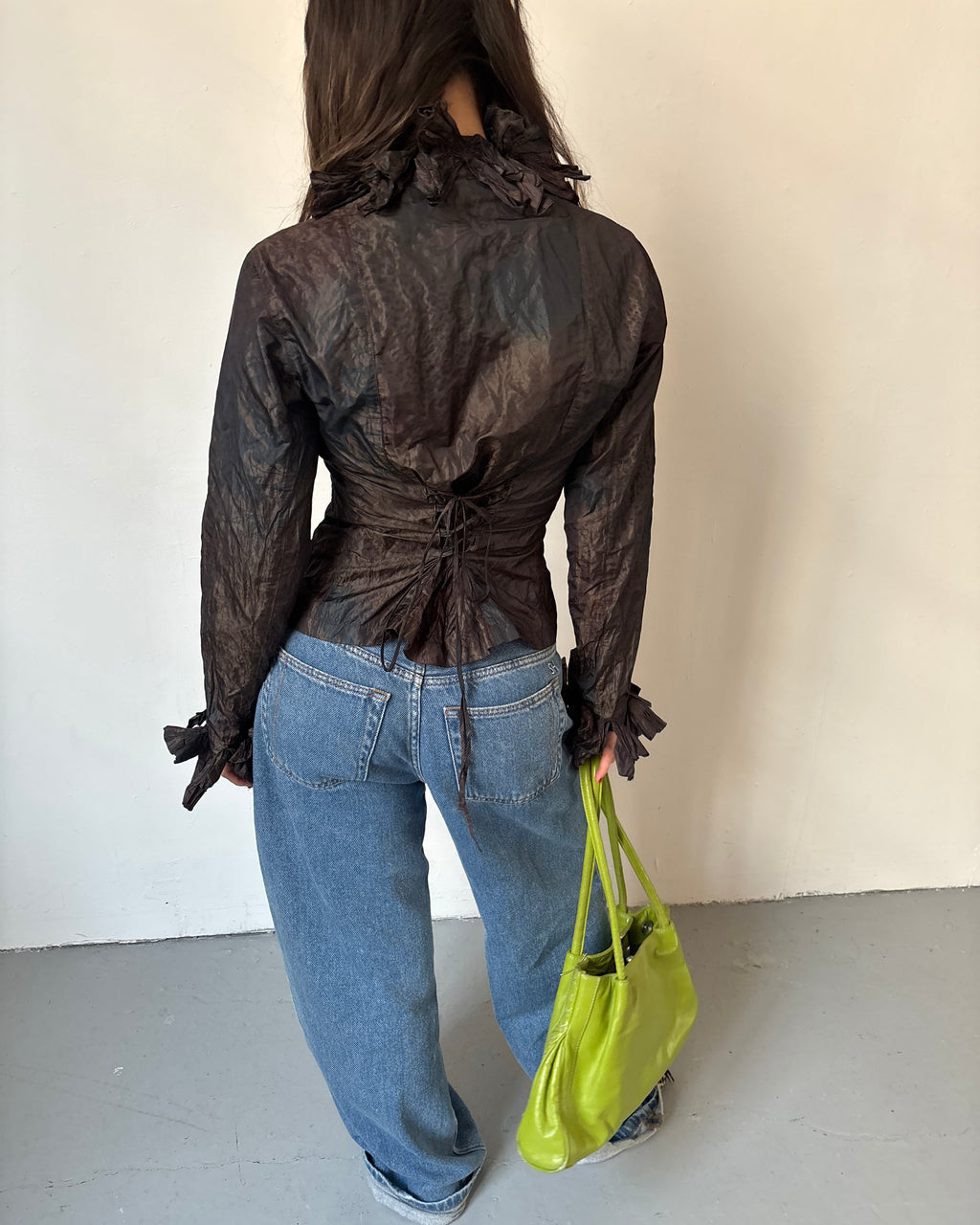 Metalic thrill zip shirt