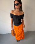 Black off-the-shoulder mesh dot top