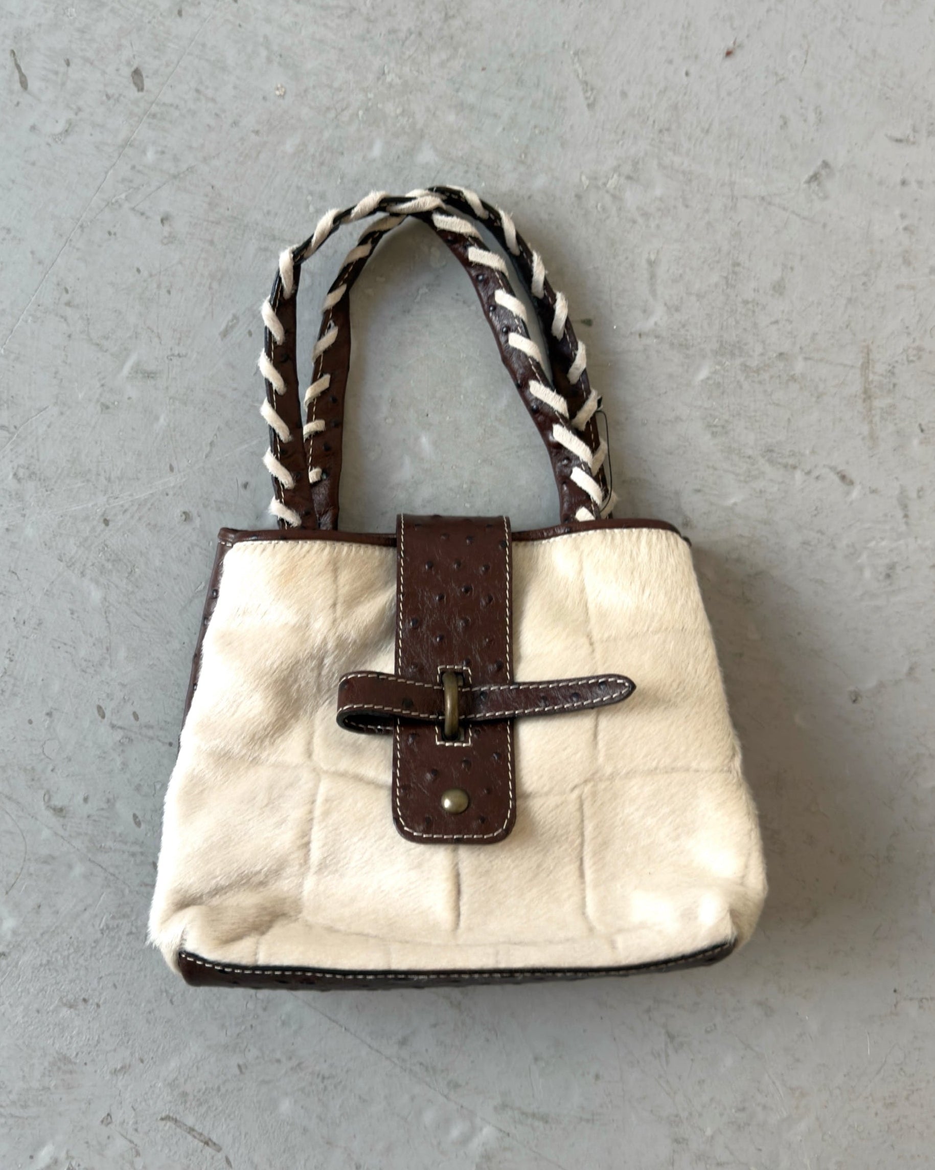 Off-white pony hair bag